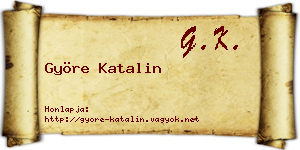 Györe Katalin névjegykártya